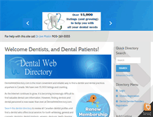 Tablet Screenshot of dentalwebdirectory.com